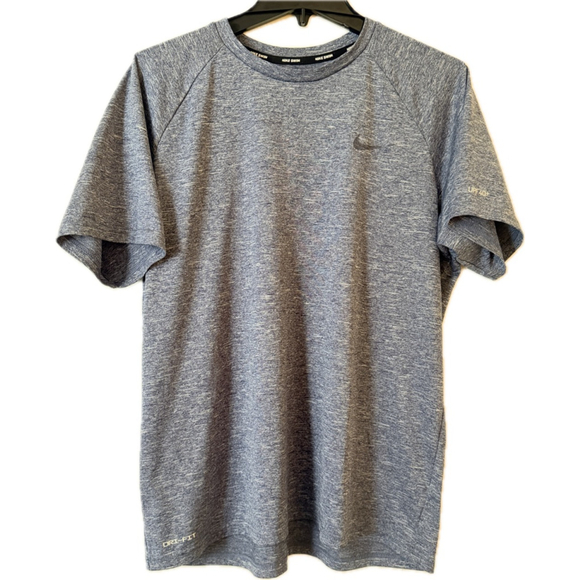 Nike Men’s Swim Dri-FIT UPF 40+ Short Sleeve Rash Guard Shirt Size Large - Picture 1 of 12
